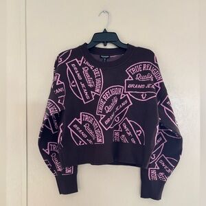 NWT True Religion women’s Monogram Jacquard Sweater sz L